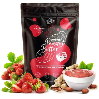 Nustino – Powdered Peanut Butter – Strawberry (no sugar added) 400g